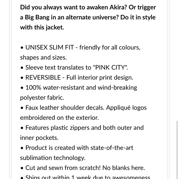 Pink City Akira Jacket - Picture 9 of 11